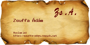 Zsuffa Ádám névjegykártya
